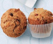 Muffins au son et aux raisins