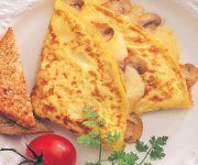 Omelettes au fromage et aux légumes