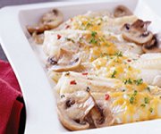 Cheesy Mushroom-Fish Bake