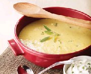 Potage au ma&iuml;s et &agrave; la sauge 