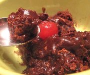 Pouding à la sauce au chocolat