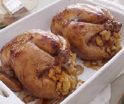 Apricot Stuffed Cornish Game Hens