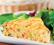 Quiche sans croût au saumon fumé