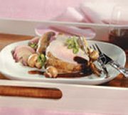 Roast Pork with Port-caramelized Mushrooms