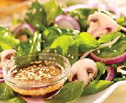 Spinach Salad with Hot Sesame Dressing