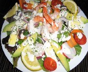 Salade d'avocat et crevettes