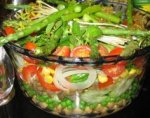 Salade de lentilles et poivrons rouges