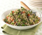 Salade de riz brun et sauvage à la toscane