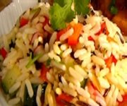 Salade de riz sauvage épicée
