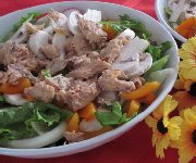 Salade de saumon et sa vinaigrette à l'aneth