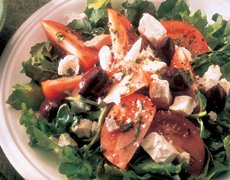Tomato and Feta Cheese Salad with Basil