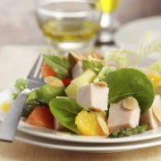 Warm Turkey, Artichoke Heart and Almond Salad