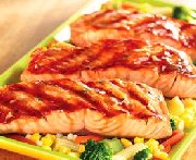 Grilled Salmon with Maple-Dill Glaze