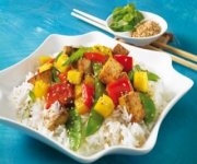 Sauté de tofu à la mangue et au basilic