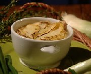 Autumn Soup au Gratin with Onion and Apple