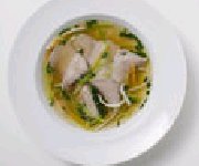 Soupe won-ton Potage aux raviolis chinois