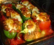 Zucchinis, tomates, piments farcis