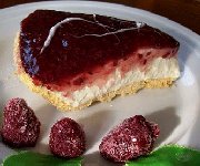 Tarte au fromage et aux framboises