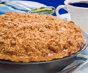 Tarte aux pommes, garniture streusel aux amandes