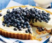 Tarte crémeuse aux bleuets frais