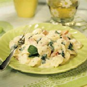 Tortellini Alfredo with Spinach & Ham