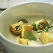 Cold Pear and Fiddlehead Velouté 